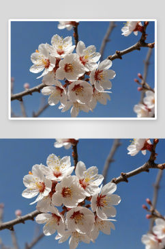春天盛开杏花图片