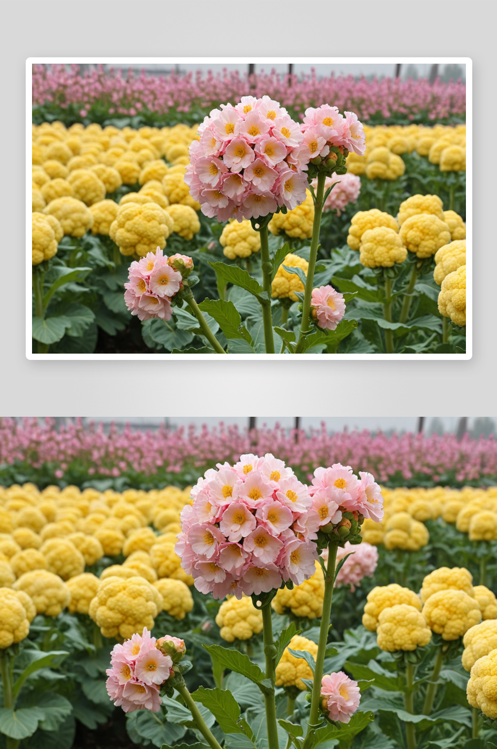 桃花灼灼菜花黄图片素材