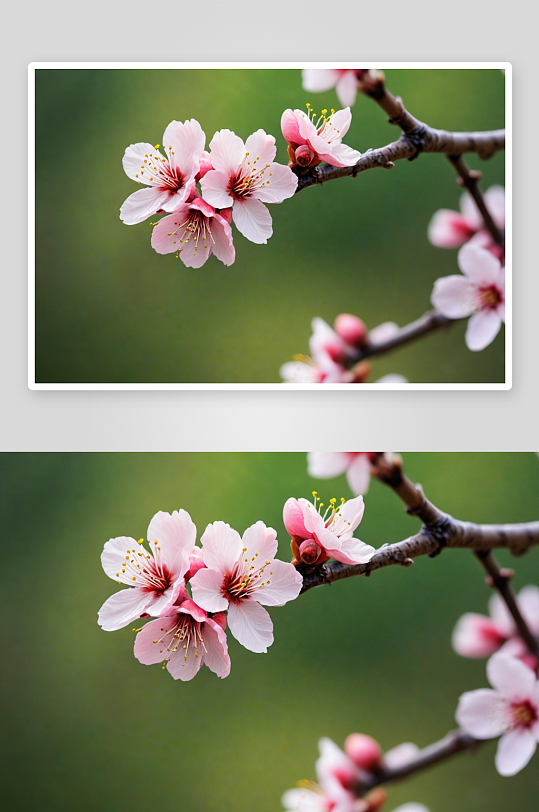 桃花绽放盛开春天自然风景图片