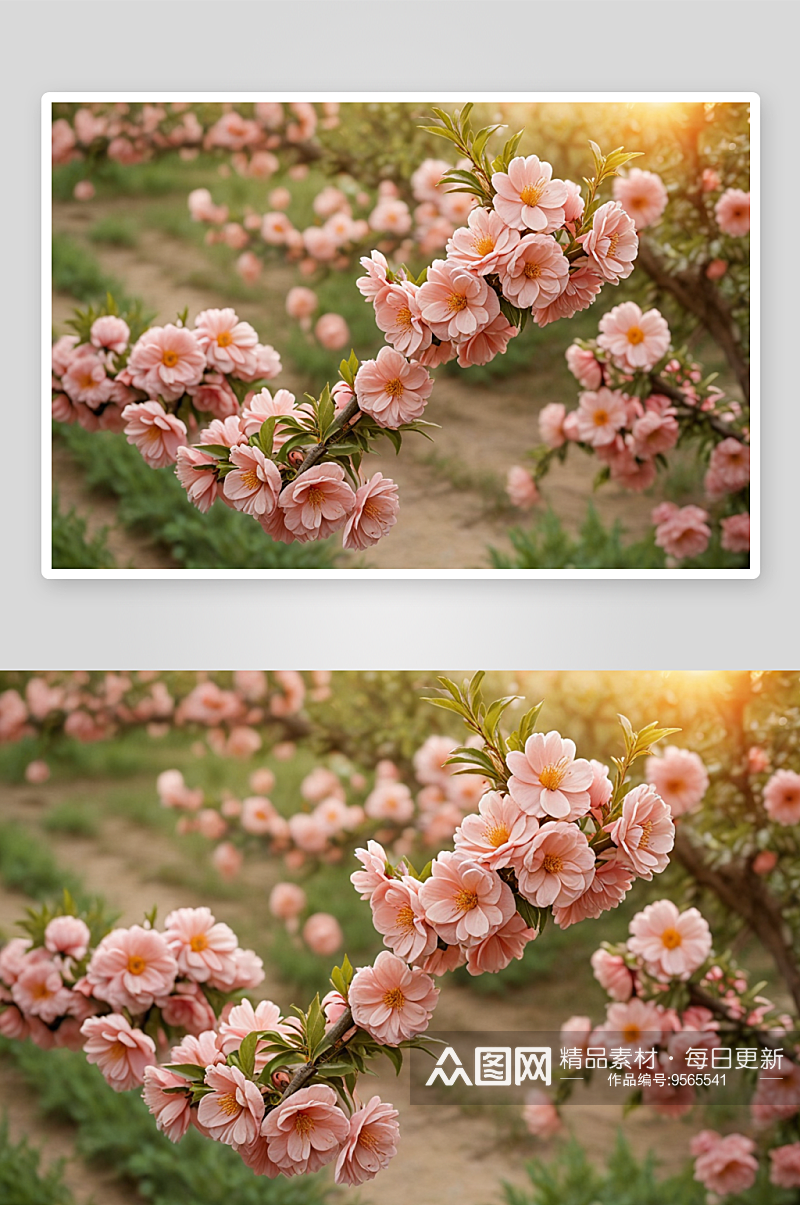 美丽乡村桃花园图片素材