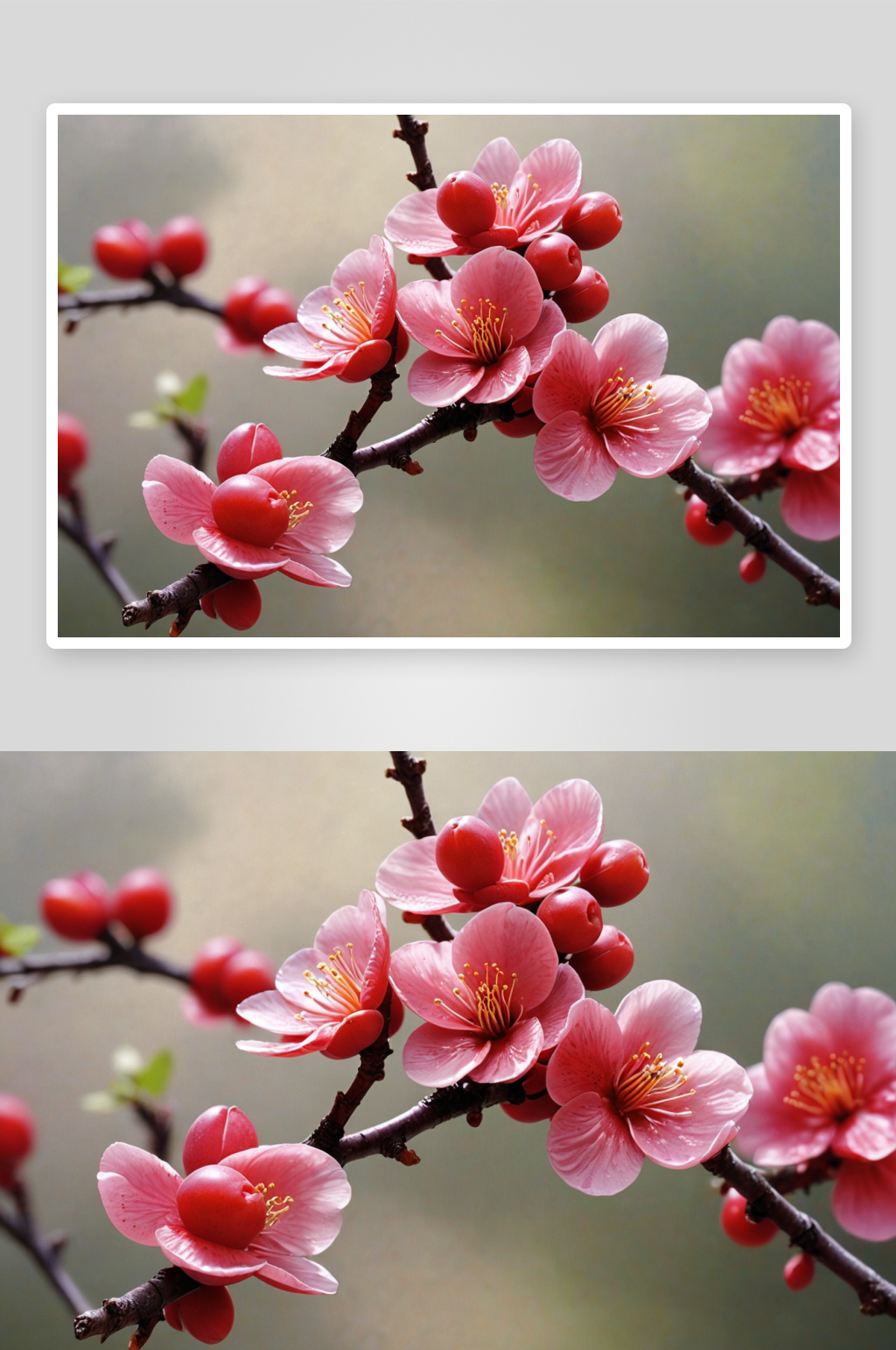 红梅高清特写花卉图片素材