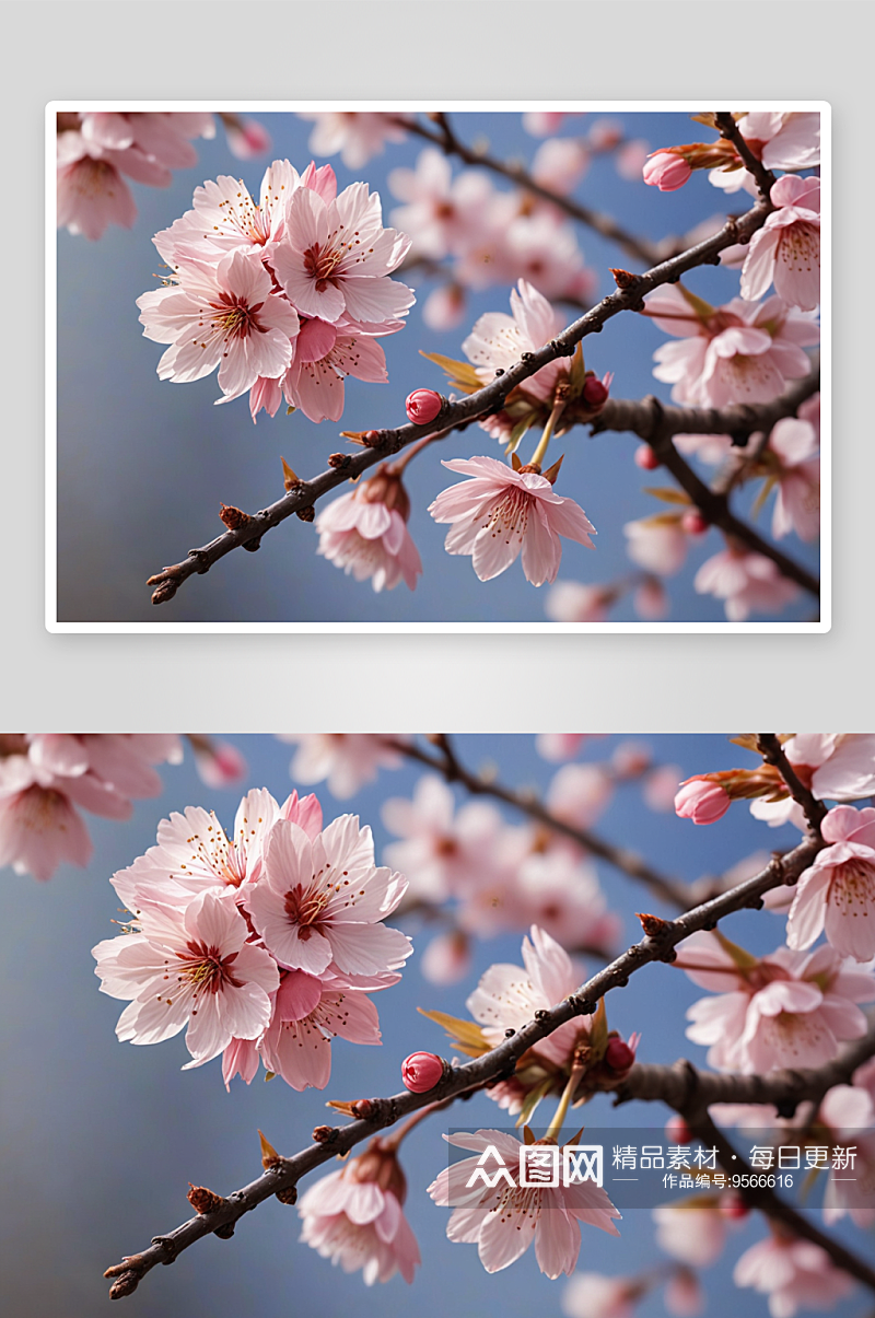立春初春樱花盛开日系风格图片素材