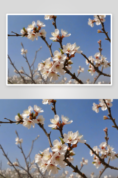 春天盛开杏花图片