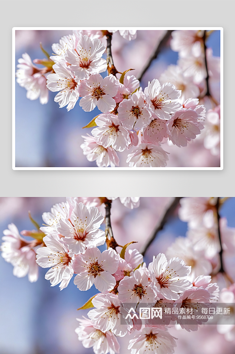 春春天户外花朵樱花清新唯美特写图片素材