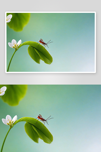 春季节气惊蛰昆虫主题静物拍摄图片