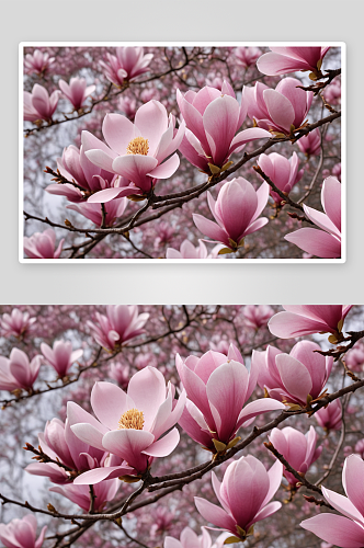 玉兰花开高清特写花卉图片