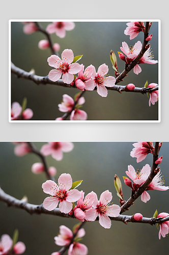 桃花朵朵开高清特写花卉图片