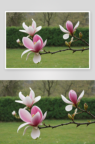 玉兰花开高清特写花卉图片