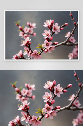 桃花朵朵开高清特写花卉图片