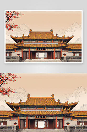 中式古典建筑屋檐图片