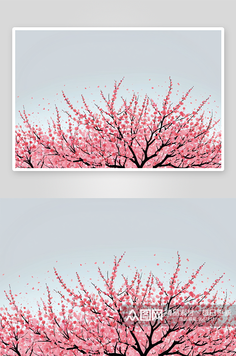 一片春天盛开樱花图片素材