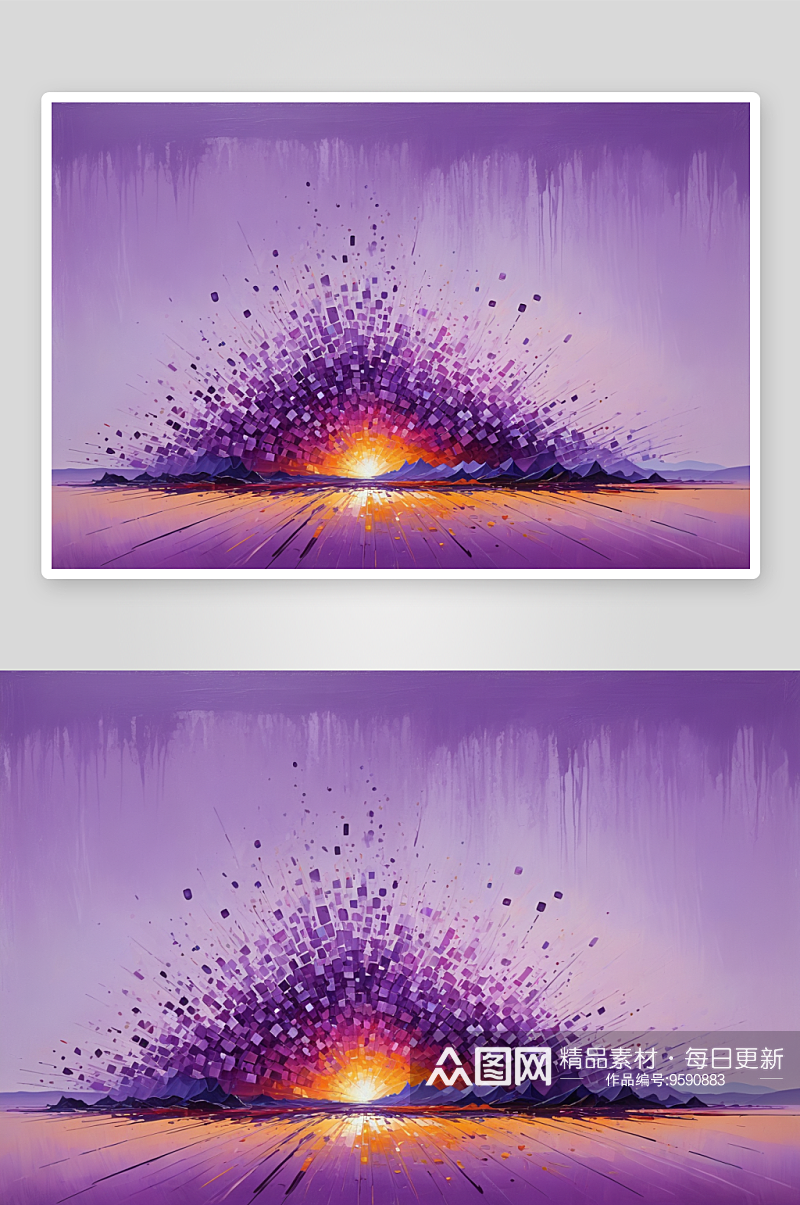 一小撮紫花地丁图片素材