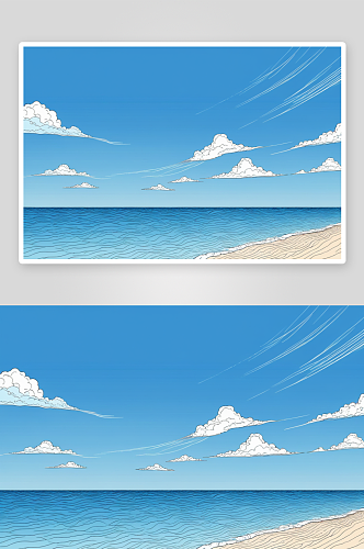 大海蓝天背景图片