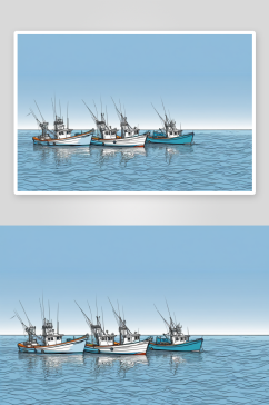 很多小渔船高清特写图片