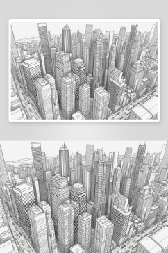 城建筑高角度视角图片