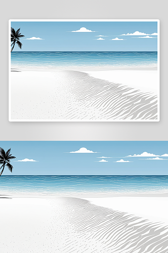 异国情调热带白色沙滩场景背景壁纸图片