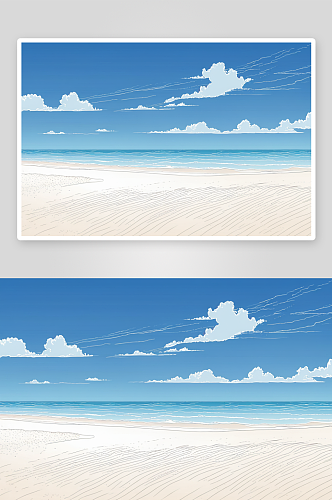 异国情调白色沙滩场景背景壁纸图片