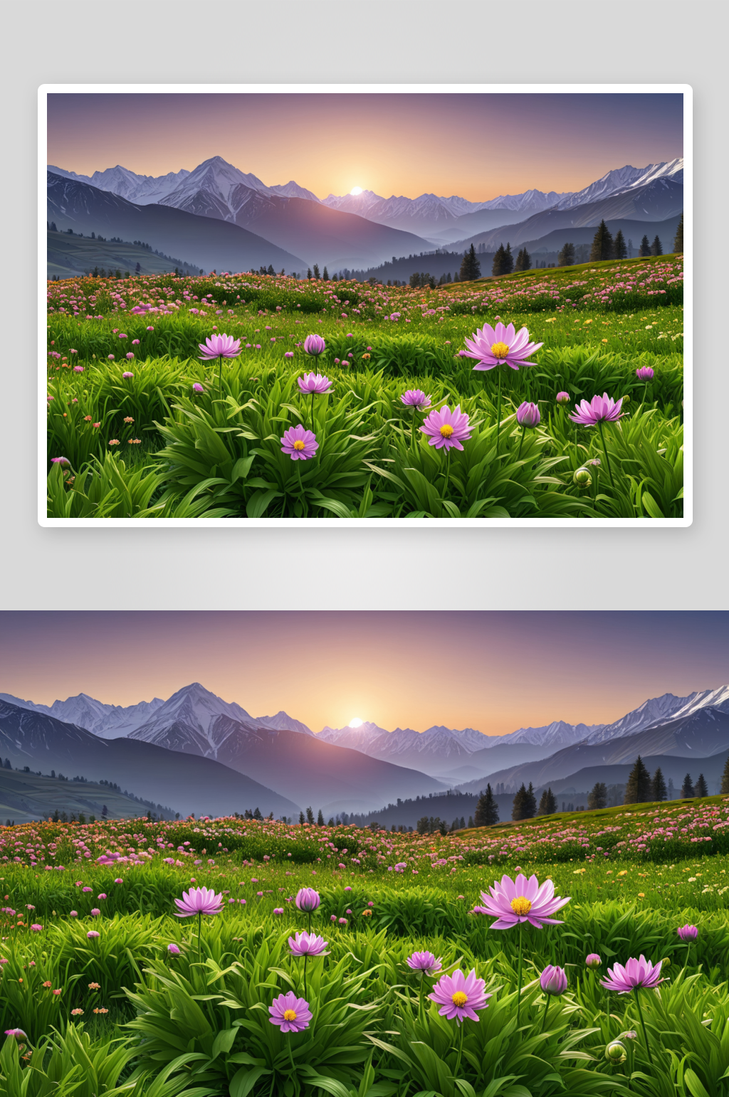山中开花球形花图片素材