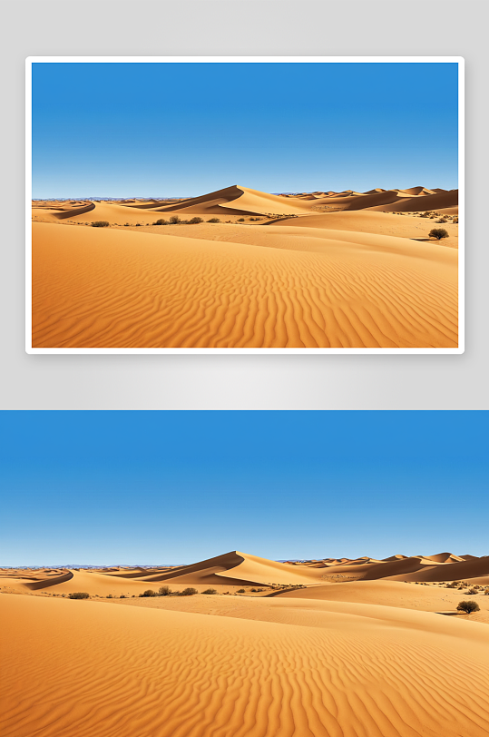 沙漠风景蓝天沙丘背景图片