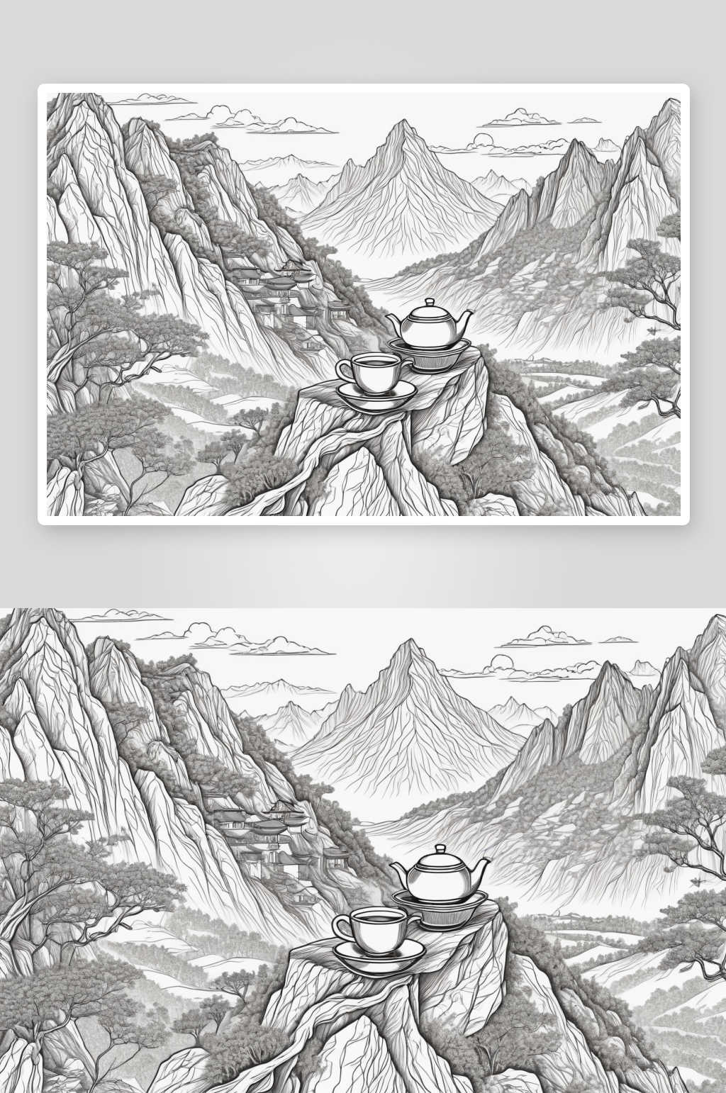 航拍茶山高清特写图片素材