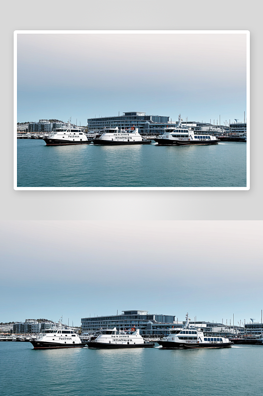 新海港轮渡港口码头高清特写图片