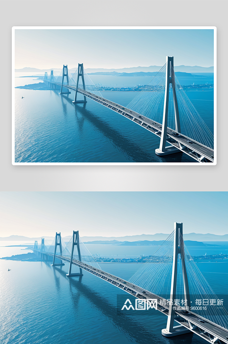 湾跨海大桥高清特写图片素材