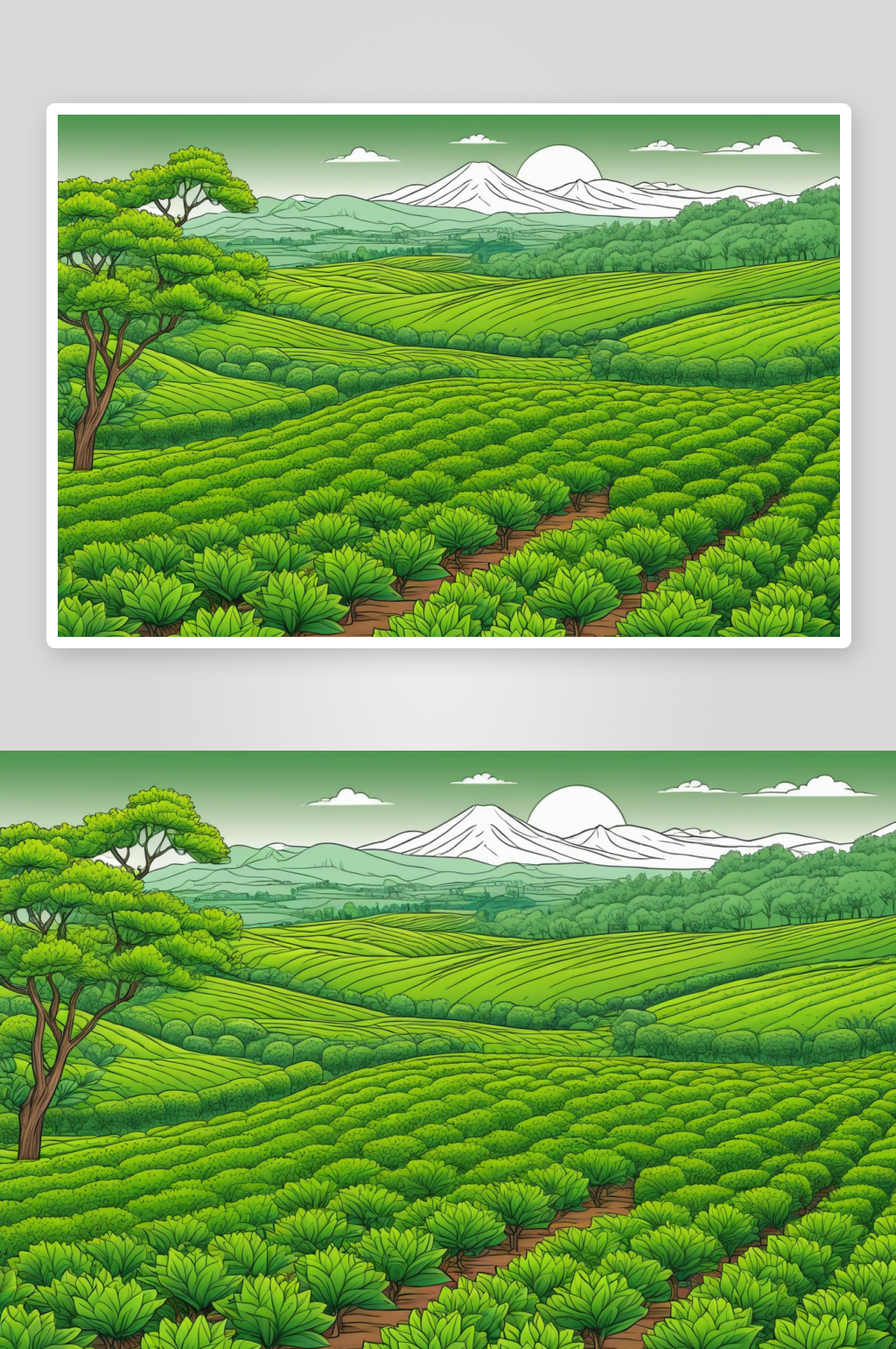 春天里绿色茶园图片素材