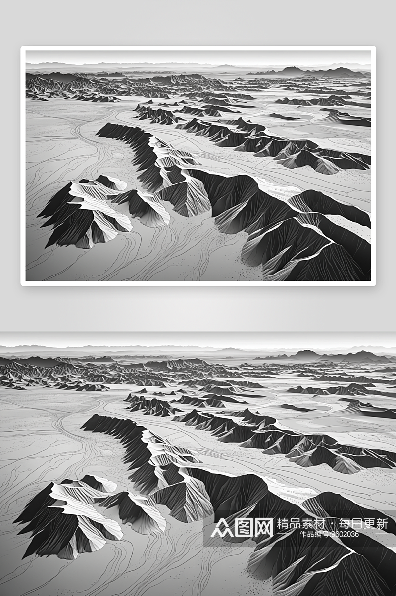 航拍戈壁沙漠景观图片素材