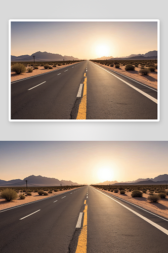 沙漠公路路面图片