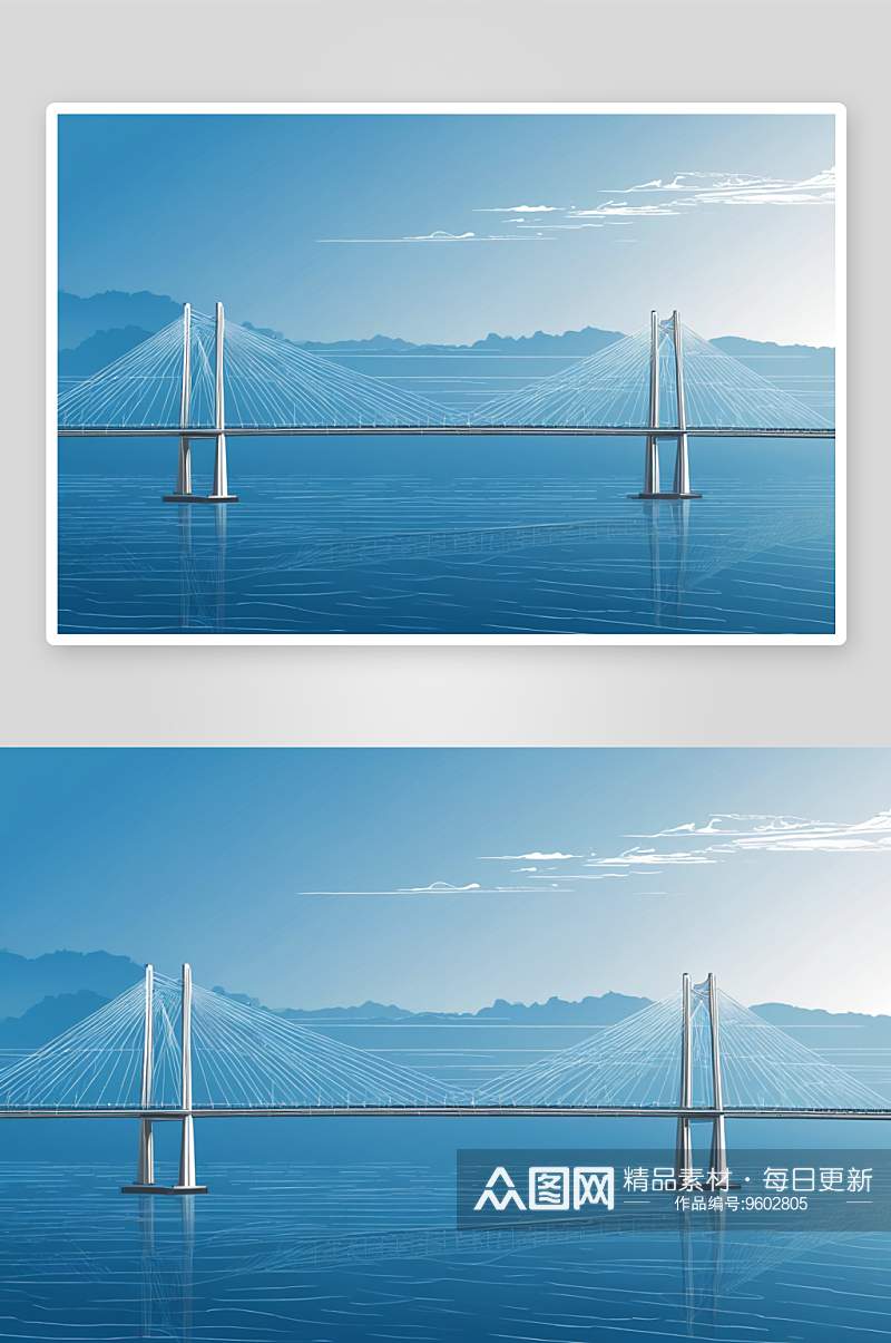 湾跨海大桥高清特写图片素材