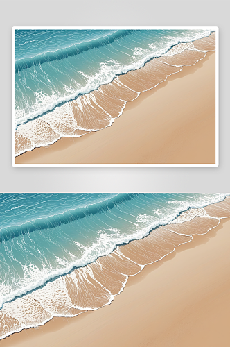 沙滩蓝海软浪图片