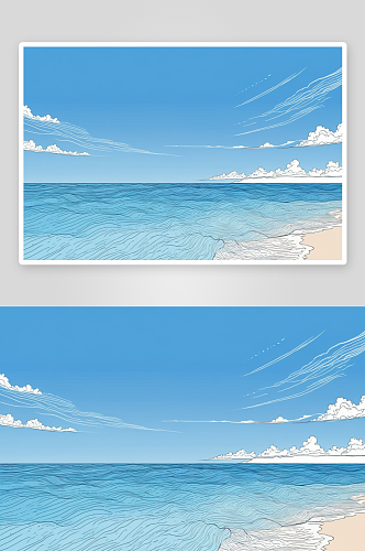 热带海洋蓝天背景图片