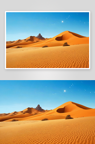沙漠红色沙丘景观图片