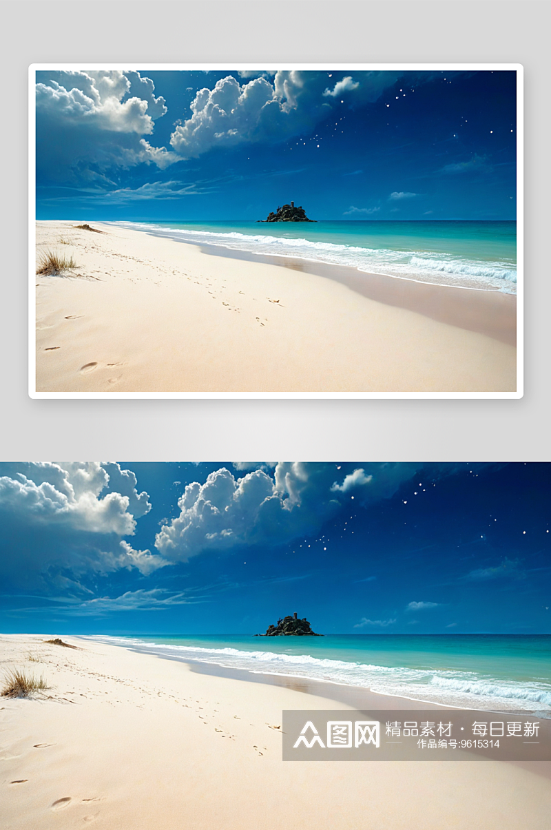 热带海滩蓝色水背景高清特写图片素材