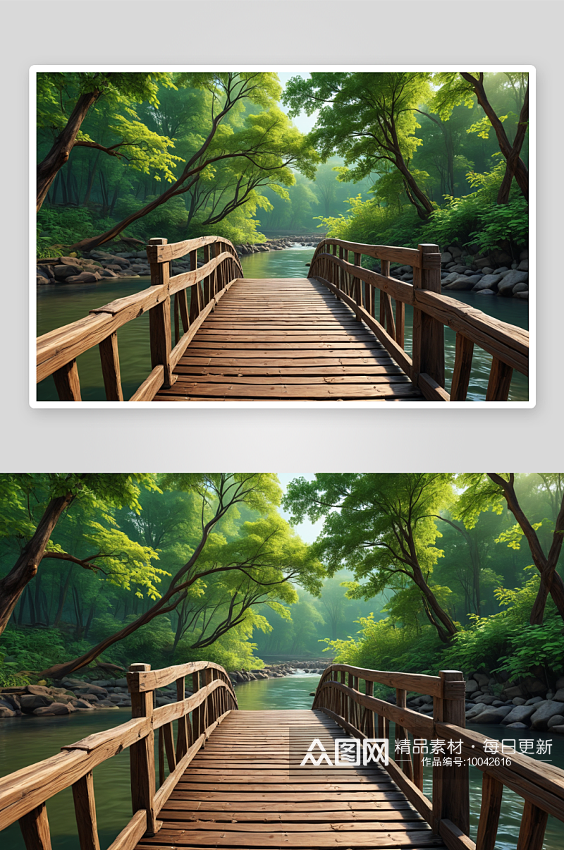 河木桥背景特写高清图片素材