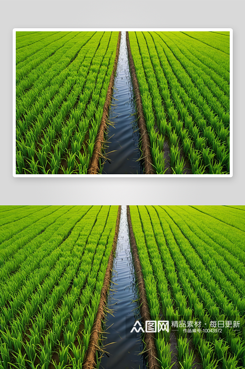 背景下稻田特写高清图片素材