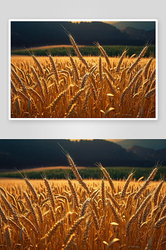 麦田里成熟小麦图片