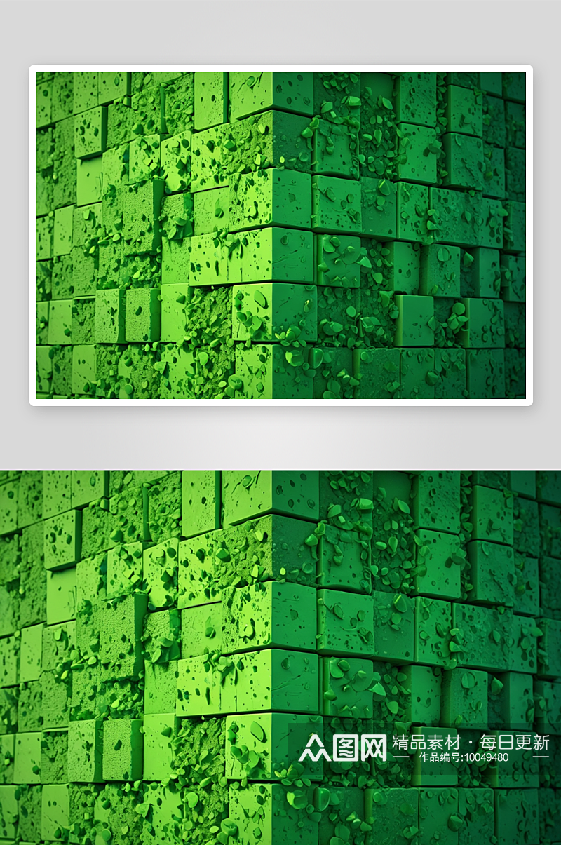 绿色方块特写高清图片素材