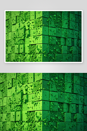 绿色方块特写高清图片