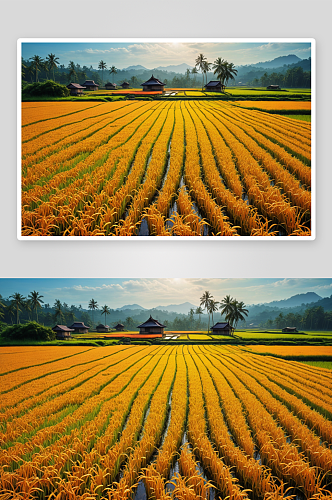 水稻种植特写高清图片