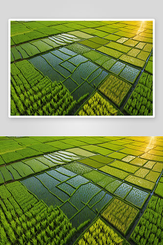 水稻种植户外风光图片
