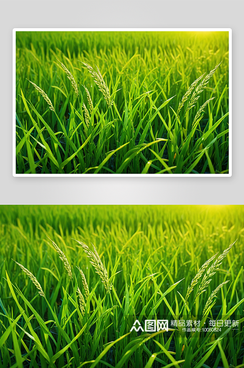 生长中水稻背景图片素材