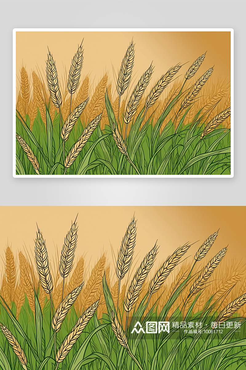 麦穗靠近背景图片素材