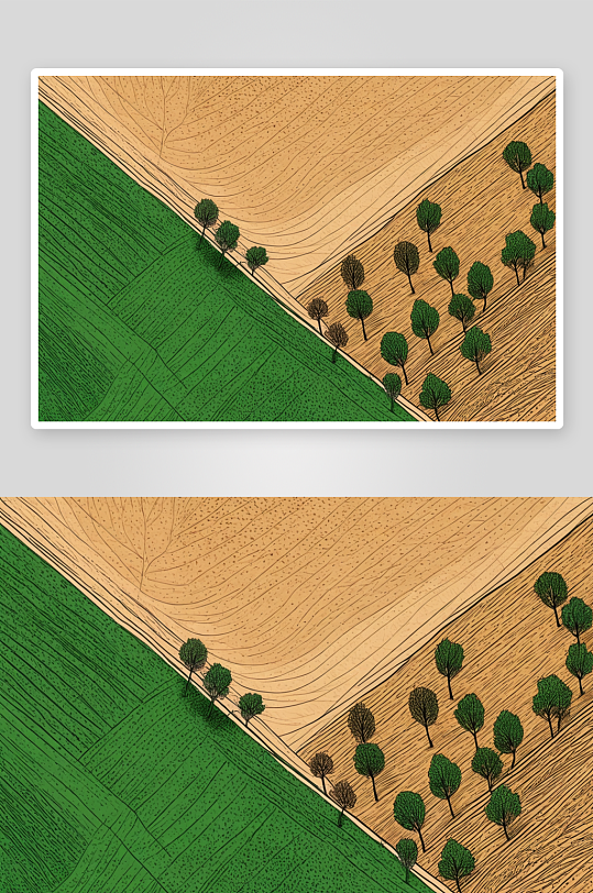 农业鸟瞰纹理谷物树木图片