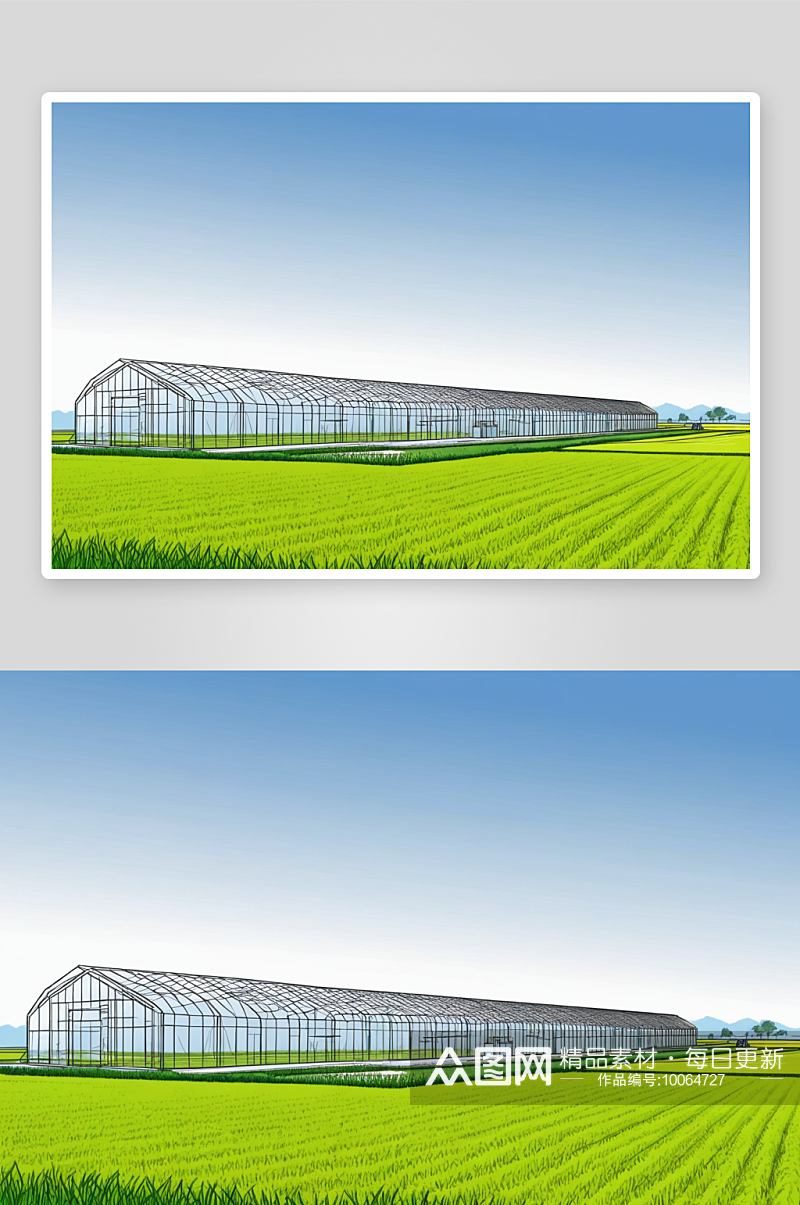 农业大棚收获丰收稻子现代科技图片素材