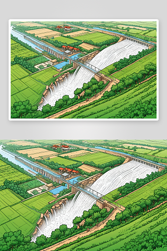世界灌溉工程遗产长渠白起渠风光图片
