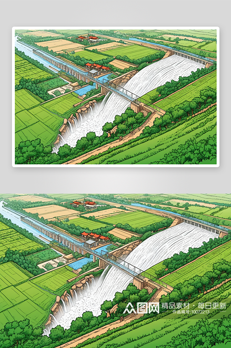 世界灌溉工程遗产长渠白起渠风光图片素材