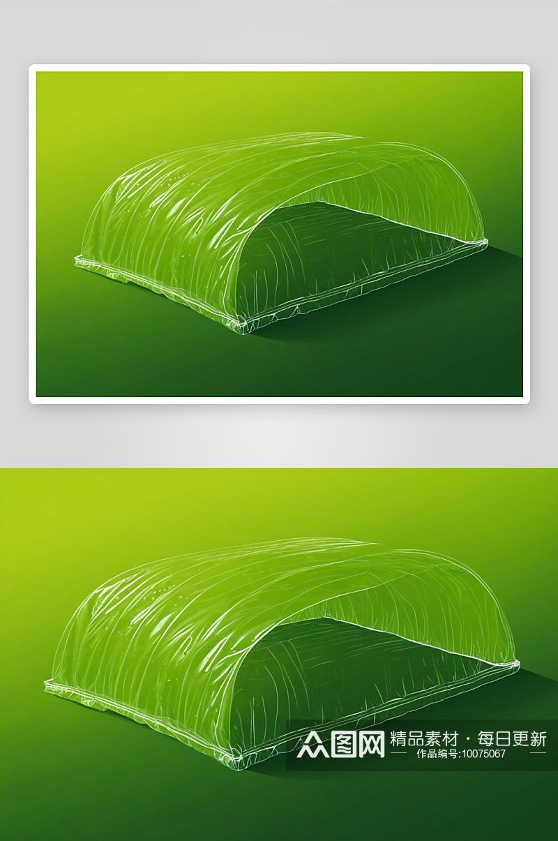 西瓜床覆盖着塑料膜准备种植图片素材