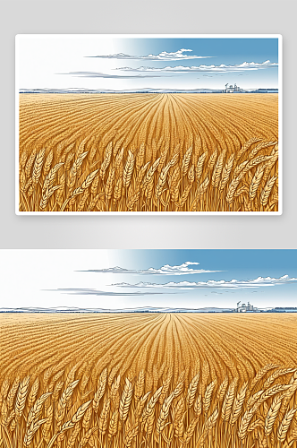 小麦地平线天空农业部门图片