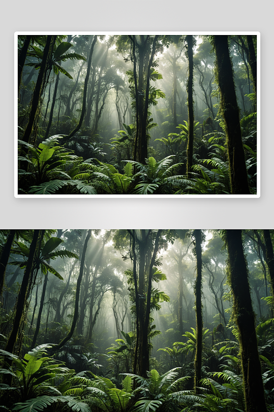 热带雨林原始森林荒山野岭密林丛林图片